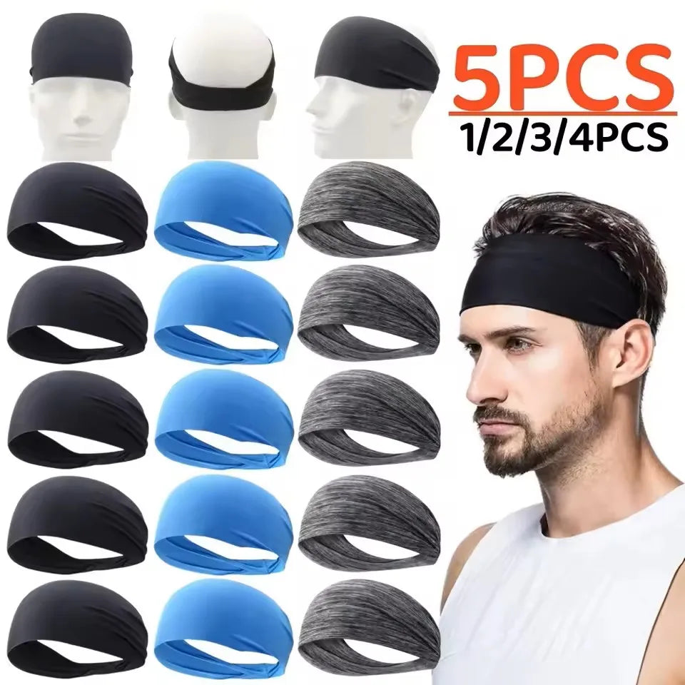 Elastic Sports Headbands Sweat Absorption Headdress Quick Dry Workout Headband Anti-slip Breathable Sweatbands for Yoga Running Dropshipman